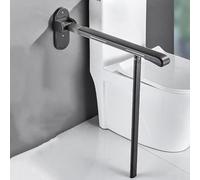 Maniglia per WC, corrimano di sicurezza, impugnature pieghevoli a discesa, supporto antiscivolo per doccia, supporto per WC a parete, corrimano di sicurezza per il bagno(Gray)