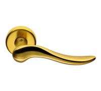 Maniglia Peter in ottone satinato su rosetta ID11R