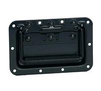 Maniglia pieghevole a molla, in alloggiamento da incasso, colore nero.