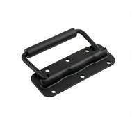 Maniglia Pieghevole Maniglia con Impugnatura Gommata Resistente a Molla Meccanismo a Scomparsa Ideale per Scatole E Contenitori Adatta a Trasporto Magazzino Officina, 110MM