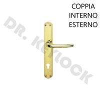MANIGLIA PLACCA PORTA BLINDATA LEGNO GHIDINI YALE A CILINDRO OTTONE ORO