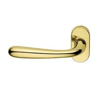 Maniglia Porta Blindata Rosetta Ovale Goccia Sx - Cromo Satinato