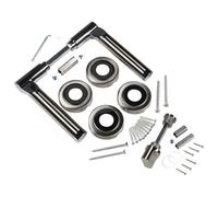 Maniglia porta Cromo ferramenta per Acciaio Inox Argento