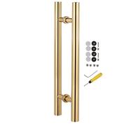 Maniglia Porta d'ingresso del fienile con Montaggio Laterale su Entrambi i Lati, Lunga 24/32/40/47/59 Pollici, Maniglia Porta Interna ed Esterna con Finitura in Acciaio Inossidabile a Forma H Rotonda