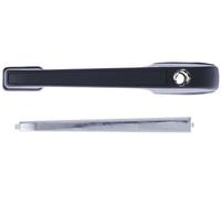 MANIGLIA PORTA ESTERNA ANT SX PER VW GOLF 74-83/JETTA 84 NR C/INSERT CROM S/CHIA