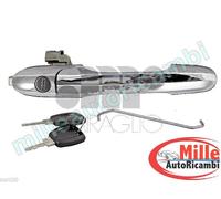 MANIGLIA PORTA ESTERNA DX PER FIAT 500 DAL 2007 CON BLOCCHETTO CHIAVE CROMATA