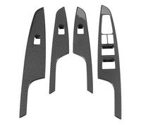 Maniglia Porta Posteriore Auto Porta Finestra Interruttore Pannello Maniglia Copertura Trim In Fibra Di Carbonio/Cromo Per Hyundai Per Tucson 2015-2017 Maniglia Interna Porta(Fibra di carbonio)