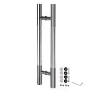Maniglia Porta Set Push-pull Moderno Della Maniglia Della Porta, Maniglie per Cancelli Esterne Interne in Acciaio Inossidabile con Viti e Utensile, per Ante in Legno/Vetro/Scorrevole/a Scomparsa
