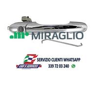 Miraglio Maniglia apriporta 80/605 sinistra esterna cromata per Fiat 500/Abarth dal 2007