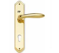 MANIGLIA PORTE INTERNE CON PLACCA SICMA MOD KARIM OTTONE LUCIDO 39OL01AS