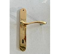 MANIGLIA PORTE INTERNE GHIDINI PLACCA PATENT VICTORIA Q8 P90 OLV OTTONE LUCIDO