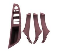 Maniglia portiera Per La Serie 5 F10 F11 LHD Pannello Rivestimento Della Maniglia Interna Portiera Dell'auto(Red Wine)