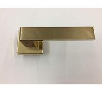 MANIGLIA QUADRA SECUREMME KIT ROMA IN OTTONE LUCIDO SINGOLA PER PORTA BLINDATA Q8 ROSETTA QUADRA 54X54X10 PZ 1, POTETE MONTARE LA MANIGLIA CON O SENZA MOLLA DI RITORNO