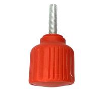 Maniglia regolabile per troncatrice elettrica da 255 mm e segatrice in alluminio, filettatura M10 x 38 mm, costruzione in metallo e plastica, rosso, 1 pezzo