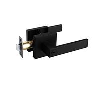 Maniglia resistente per porta del bagno e del bagno per la privacy del bagno e della porta interna nera opaca (1 confezione)