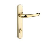 Maniglia Retro Per Porta Yale In PVCu Finitura Oro Lucido PVD YALPPVCRHPGF