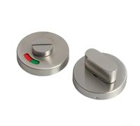 Maniglia robusta per serratura della porta del bagno, in acciaio inox, con indicatore di colore e maniglia di rotazione completa per una maggiore privacy e controllo della sicurezza (argento)