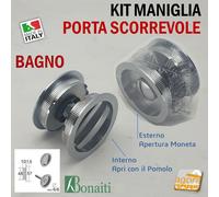 MANIGLIA ROSETTA BOCCHETTA PORTA SCORREVOLE SCRIGNO Ø57 Ø48 LIBERO-OCC WC BAGNO