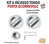 MANIGLIA ROSETTA BOCCHETTA PORTA SCORREVOLE SCRIGNO Ø57 Ø48 LIBERO-OCC WC BAGNO
