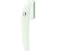 Maniglia Roto Swing serrabile 40 Nm con logo, bianco traffico, lunghezza perno 43 mm