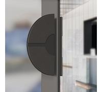 Maniglia rotonda resistente per porta in vetro, maniglia a pressione in metallo su entrambi i lati, per ufficio e sale riunioni, 40 cm, finitura bronzo rosso