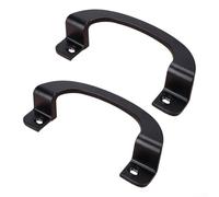 Maniglia scorrevole per porta in vetro in lega di alluminio, adatta per foro di montaggio da 16,5 cm, gancio standard, adatta per sostituzione mano sinistra o destra (nero)