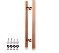 Maniglia scorrevole per porta scorrevole con strumenti di installazione, maniglia per porta d'ingresso per porte in legno e vetro, maniglia per barra commerciale resistente, in acciaio inossidabile