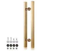 Maniglia scorrevole per porta scorrevole con strumenti di installazione, maniglia per porta d'ingresso per porte in legno e vetro, maniglia per barra commerciale resistente, in acciaio inossidabile