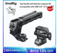 Maniglia superiore SmallRig con kit di montaggio per monitor, con fori di posizionamento da 3/8"-16 per ARRI, foro da 1/4"-20, 360 ° Girevole e 180 ° Inclinazione regolabile