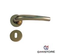 Maniglia Torino Cromo Rosetta Foro Patent Zama Oro Lucido+Rosetta Q8 Coppia