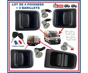Maniglie + 4 Nottolini Fronte Retro Sinistra Destra Interstar Movano Master 2