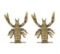 Maniglie a moschettone in ottone massiccio, design unico per la casa e l'ufficio, set di 2, finitura in ottone anticato (B)