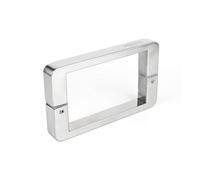 Maniglie cromate per porta della doccia, finitura in acciaio inox lucido, distanza tra il centro di 145 mm per porte scorrevoli in vetro, design durevole ed elegante per bagni moderni