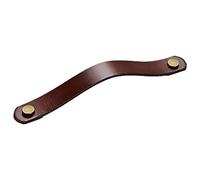 Maniglie Cuoio 4 Pezzi Manico In Pelle Marrone Strato Superiore Pelle Bovina Testa Di Rame Armadio Porta Cassetto Armadio In Pelle Piccola Maniglia Rame 160Mm