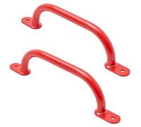 Maniglie da arrampicata per esterni e interni, in metallo, per parco giochi, arrampicata, torre da gioco, letto a soppalco, scala e parete da arrampicata nella cameretta dei bambini (350 mm, rosso, 2
