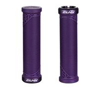 Funn Hilt JR Impugnature per Manubrio Mountain Bike con Morsetto Singolo a Bloccaggio, Impugnature Bloccanti per Manubrio da Bicicletta con Diametro Interno di 19 mm, Impugnature Brevi (Viola)