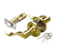 Maniglie delle porte a - Maniglia della porta interna con serratura e chiave | Maniglia della porta di blocco in stile onda | Leve per porta esterna per camera da letto