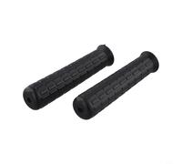 Maniglie di ricambio in gomma per carriola, per tubi rotondi, diametro interno 8-16 mm, confezione da 2, colore nero, con scanalatura antiscivolo, per uso in giardino e edilizia (114 x 8 mm)