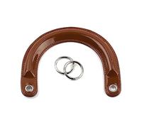 Maniglie di ricambio per borsa da donna, per borse artigianali, maniglia a forma di UShape per borsa da spiaggia in tessuto con fibbia a collegamento, Marrone