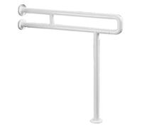 Maniglie di sostegno for WC, telaio for WC, maniglioni for WC con gambe, barra di sostegno for WC indipendente, corrimano for bagno for montaggio a parete for WC(White,60x70 cm)