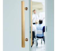 Maniglie e tiranti per porta del fienile dorato, 50, 80, 100, 180 cm, in acciaio inossidabile, barra di sostegno per porta scorrevole/kit hardware per cancello anteriore della fattoria, maniglia