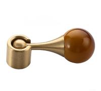 Maniglie ergonomiche per cassetti in ottone con accenti in pietra naturale, pomelli moderni per mobili e armadi, installazione semplice a vite (B)