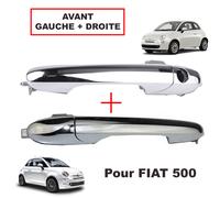 Maniglie Esterne Cromate Anteriore Sinistro + Destra Per Fiat 500 500C Abarth
