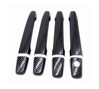 Maniglie esterne for portiere auto compatibili con Mitsubishi Lancer EX Evolution X 08-17, rivestimento for maniglia esterna for portiere auto in fibra di carbonio, 8 pezzi(Carbon black)