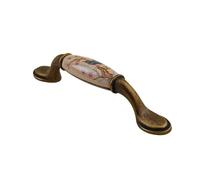 Maniglie for mobili antichi, pomelli rotondi in ceramica for cassetti, maniglie for armadietti retrò, ferramenta for mobili europei in lega di zinco(C 96mm)
