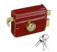 Maniglie for porta Chiusura for porta in acciaio inossidabile, serratura for impieghi gravosi Serratura for porta di sicurezza Serratura a catenaccio con 3 chiavi for la sicurezza domestica della port