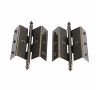 Maniglie for porta Fermo for porta Acciaio inossidabile, 2 pezzi Bronzo antico Porta dell'armadio Bagagli Cerniera a corona Gioielli vintage Scatola di legno Cerniere 8 fori Decor Accessori for mobili