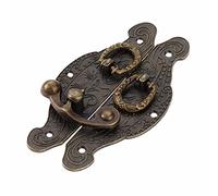 Maniglie for porte Fermo for porta Acciaio inossidabile, Ottone antico Cassa in legno Chiusura a scatto Scatola regalo for gioielli decorativi vintage Valigia Chiusura a scatto Gancio for mobili Fibbi