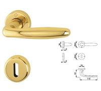 MANIGLIE HOPPE ROISSY CON ROSETTA M1941/88/88S MANIGLIA PORTE FINESTRE