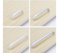 Maniglie in alluminio elettrolitico per ante di armadietti, stile moderno minimalista con filo trasparente (96 mm)